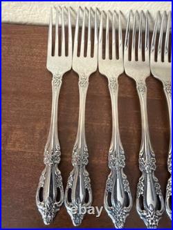 Set of 12 Oneida Distinction Deluxe HH Raphael Stainless Dinner Forks 7.25 Set of 12 Oneida Distinction Deluxe HH Raphael Stainless Dinner Forks 7.25