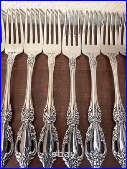 Set of 12 Oneida Distinction Deluxe HH Raphael Stainless Dinner Forks 7.25 Set of 12 Oneida Distinction Deluxe HH Raphael Stainless Dinner Forks 7.25