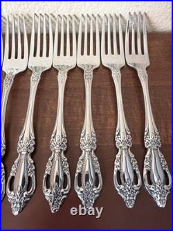 Set of 12 Oneida Distinction Deluxe HH Raphael Stainless Dinner Forks 7.25