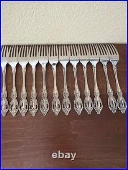 Set of 12 Oneida Distinction Deluxe HH Raphael Stainless Dinner Forks 7.25