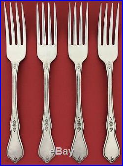 Set of 4 Dinner Forks Oneida MORNING BLOSSOM Profile Stainless 7 1/4