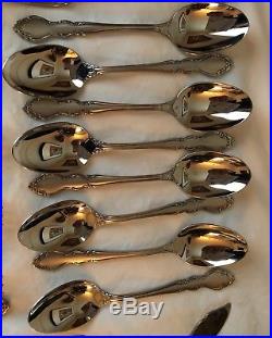Set of 46 ONEIDA 18/8 Stainless 8 Place Settings 6 Serving Flatware SATIN DOVER