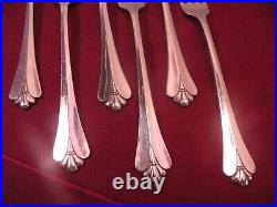 Set of 6 Oneida Stainless Steel ROYAL FLUTE Dinner Forks 7 3/4