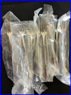 Set of 8 Oneida DOVER Glossy Cube Mark Stainless 6 SEAFOOD COCKTAIL FORKS