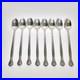 Set of 8 Oneida Deluxe Alexis Stainless 7 5/8 Iced Tea Spoons Flatware Ribbon