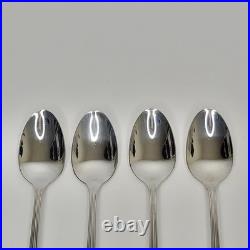 Set of 8 Oneida Deluxe Alexis Stainless 7 5/8 Iced Tea Spoons Flatware Ribbon Set of 8 Oneida Deluxe Alexis Stainless 7 5/8 Iced Tea Spoons Flatware Ribbon