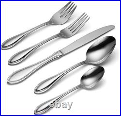 Silverware Set For 8, American Harmony 45-Piece Everyday Flatware Set with