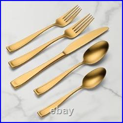 Silverware Set For 8, American Harmony 45-Piece Everyday Flatware Set with