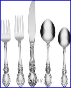 Silverware Set, Wordsworth Everyday Flatware Dinner Forks Set, Service for 4, 18