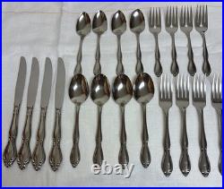 Stainless Oneida Deluxe vintage flatware set 20 pc service for 4 STRATHMORE