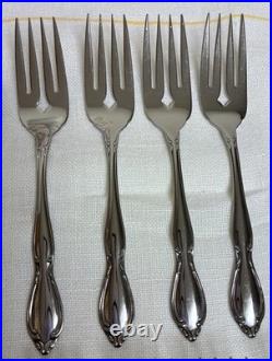 Stainless Oneida Deluxe vintage flatware set 20 pc service for 4 STRATHMORE Stainless Oneida Deluxe vintage flatware set 20 pc service for 4 STRATHMORE