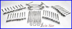 Stainless steel ONEIDA TWIN STAR FLATWARE SET 46 pc MCM good shape