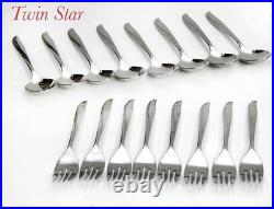 Stainless steel ONEIDA TWIN STAR FLATWARE SET 46 pc MCM good shape