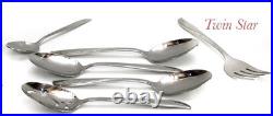 Stainless steel ONEIDA TWIN STAR FLATWARE SET 46 pc MCM good shape