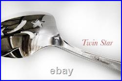 Stainless steel ONEIDA TWIN STAR FLATWARE SET 46 pc MCM good shape