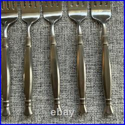 VINTAGE Oneida Act II Stainless Flatware Salad Forks Set of 8 Cube Mark