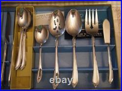 VIntage Oneida Deluxe Solid Stainless 35 Pc Flatware By Oneida Silversmith