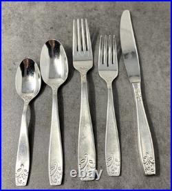 VNTG Oneida FLORENCE Stainless Flatware SERVICE for 8 Silveware Lot 40 Pieces