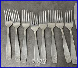 VNTG Oneida FLORENCE Stainless Flatware SERVICE for 8 Silveware Lot 40 Pieces