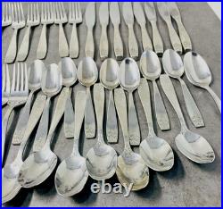 VNTG Oneida FLORENCE Stainless Flatware SERVICE for 8 Silveware Lot 40 Pieces