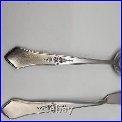 VTG 41 Piece ASHMORE Oneida Stainless Burnished Floral Handle Flatware Lot