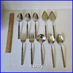 VTG MCM Oneida CAPRI Distinction Deluxe HH Stainless Flatware Set 71 Pieces