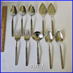VTG MCM Oneida CAPRI Distinction Deluxe HH Stainless Flatware Set 71 Pieces