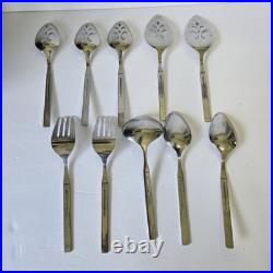 VTG MCM Oneida CAPRI Distinction Deluxe HH Stainless Flatware Set 71 Pieces