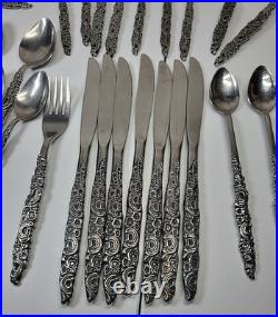 VTG MCM Oneida Northwood Stainless Japan Shangri La Flatware 38 Pieces