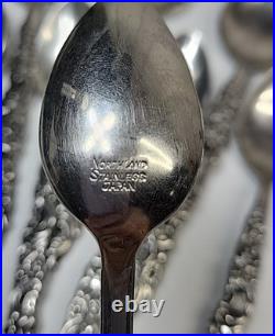 VTG MCM Oneida Northwood Stainless Japan Shangri La Flatware 38 Pieces
