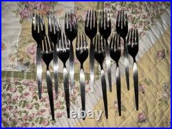 VTG Oneida Community Satinique Stainless Flatware 70's See Pics 72 Pieces