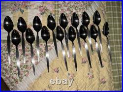 VTG Oneida Community Satinique Stainless Flatware 70's See Pics 72 Pieces