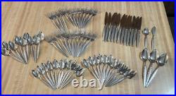 VTG Oneida Community Stainless Flatware Japan Service for 9 + Xtra (73 Total)