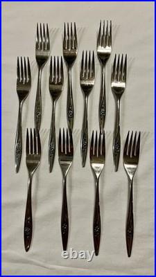 VTG Oneida Craft Deluxe Lasting Rose Stainless Flatware Service for 12 72+ pcs