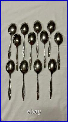 VTG Oneida Craft Deluxe Lasting Rose Stainless Flatware Service for 12 72+ pcs
