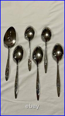 VTG Oneida Craft Deluxe Lasting Rose Stainless Flatware Service for 12 72+ pcs