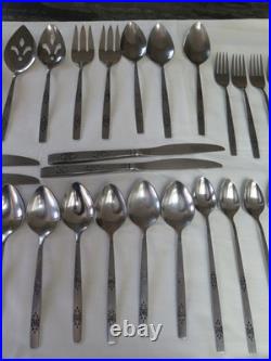 VTG Oneida Profile Stainless Flatware ORLANDO Set 71 pc LOT Mid Century MCM