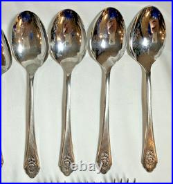 VTG Oneida Silverware SENTIMENTAL ROSE Stainless Rogers Premier 19 Piece Set