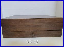 VTG SSS Oneida Montage Stainless Flatware Floral Black Embossed 79 Piece Set