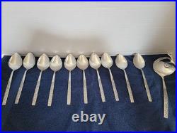 VTG SSS Oneida Montage Stainless Flatware Floral Black Embossed 79 Piece Set