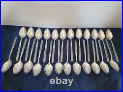 VTG SSS Oneida Montage Stainless Flatware Floral Black Embossed 79 Piece Set
