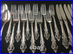 Very Nice 62 Pcs Serves 11 Cherbourg Oneida Community Stainless 7 Hostess No S&H