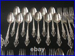 Very Nice 62 Pcs Serves 11 Cherbourg Oneida Community Stainless 7 Hostess No S&H