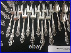 Very Nice 62 Pcs Serves 11 Cherbourg Oneida Community Stainless 7 Hostess No S&H