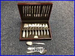 Vintage 1881 Rogers Oneida ltd Stainless Flatware 76 Piece With McGraw Chest