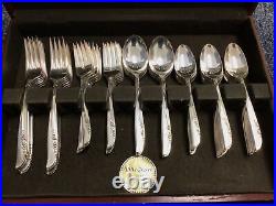 Vintage 1881 Rogers Oneida ltd Stainless Flatware 76 Piece With McGraw Chest