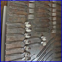 Vintage 1970's Oneida 18/10 Silver Flatware Rare Open Handle 71 Total Pieces
