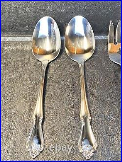Vintage 29 pc Oneida ARBOR ROSE Pattern Stainless Steel Serving Set Made in USA