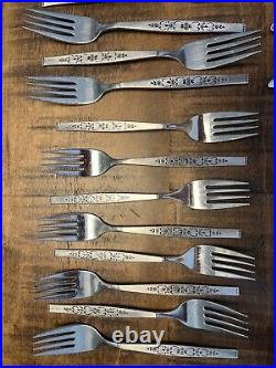 Vintage 46 Piece Oneida Rogers Spanada Premier Stainless Steel Flatware Set