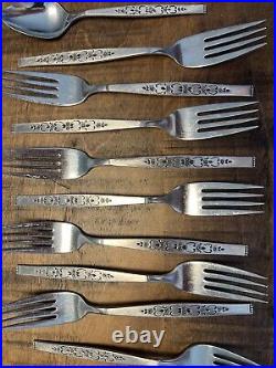 Vintage 46 Piece Oneida Rogers Spanada Premier Stainless Steel Flatware Set